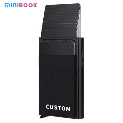 Aluminium Metal Rfid Wallet Blocking Automatic Pop Up Credit Card Holder For Men Fashion