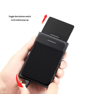 Aluminium Metal Rfid Wallet Blocking Automatic Pop Up Credit Card Holder For Men Fashion