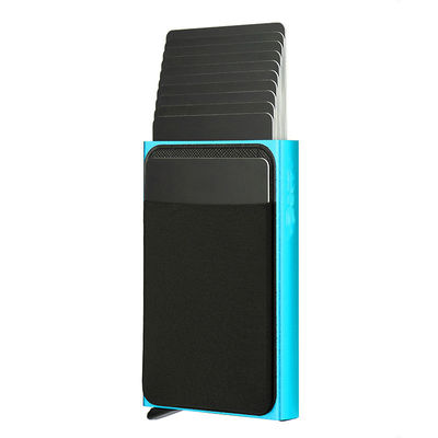 Aluminium Metal Rfid Wallet Blocking Automatic Pop Up Credit Card Holder For Men Fashion