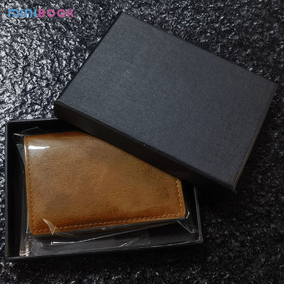 Custom Bifold Wallet Aluminum Credit Card Holder Case OEM Carbon Leather Men's Pop Up Wallet