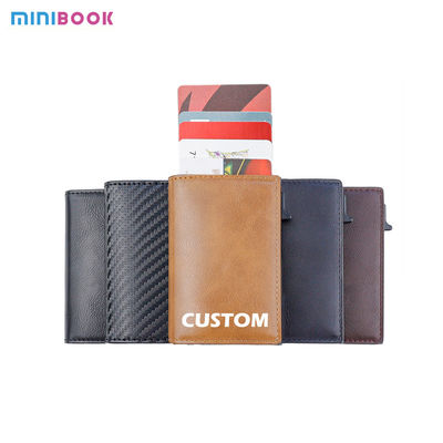 Minimalist Slim Metal Pop Up Rfid Blocking Business Credit Wallet for Daily Life