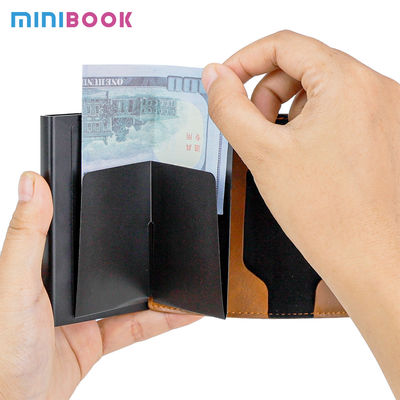 Minimalist Slim Metal Pop Up Rfid Blocking Business Credit Wallet for Daily Life