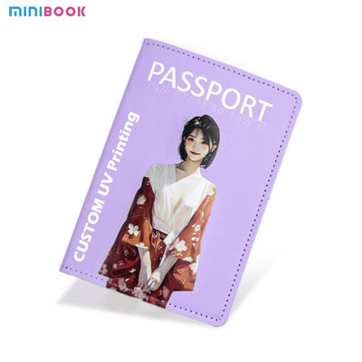 Custom Leather UV Printing Passport Travel Wallet for Business Cards and Credit Cards
