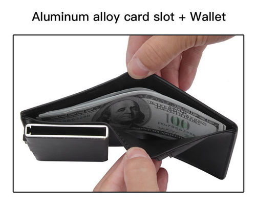 Availiable Aluminum Card Holder for Men Custom Metal Business RFID ID Cartera Slim Minimalist Wallet