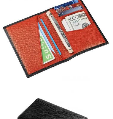 Long Credit Card Holder Wallet Pvc Pure Leather Minimalist Slim Wallets Bi Fold Holders