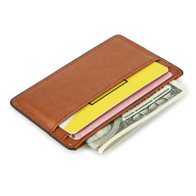 Crazy Horse Slim Genuine Leather Credit Card Holder Wallet For Men Package Weight 0.03kg