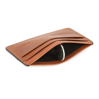 Crazy Horse Slim Genuine Leather Credit Card Holder Wallet For Men Package Weight 0.03kg