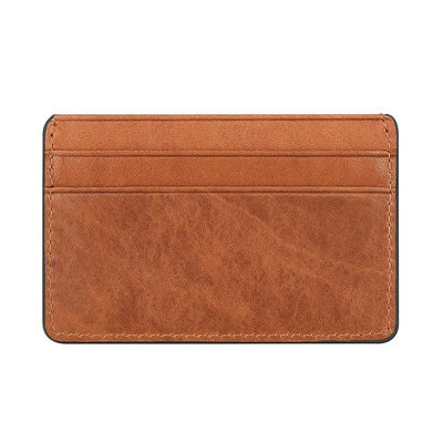 Crazy Horse Slim Genuine Leather Credit Card Holder Wallet For Men Package Weight 0.03kg
