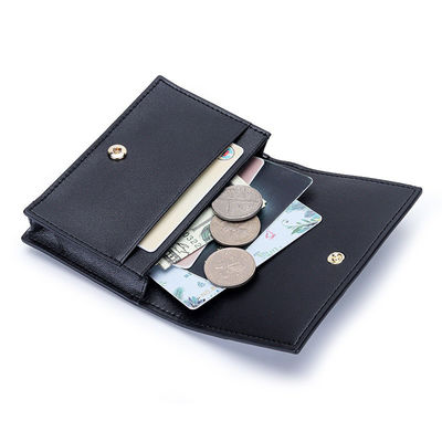 Material Knitting Short Wallet for Women Genuine Sheepskin Leather Zipper Coin Purse Female Fashion Money Clip