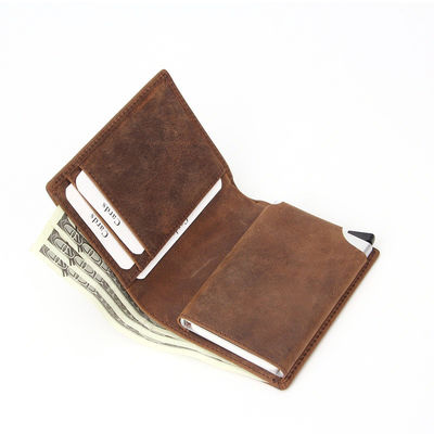 Advantage Low MOQ Mix Models Genuine Leather RFID Credit Card Holder Wallet for Men
