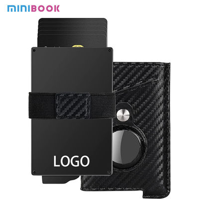 Fashion Style Custom PU Leather Slim RFID Blocking Smart Pop Up Credit Card Holder Wallet for Men