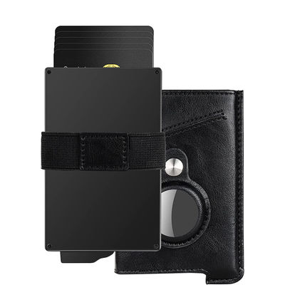 Fashion Style Custom PU Leather Slim RFID Blocking Smart Pop Up Credit Card Holder Wallet for Men