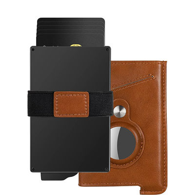 Fashion Style Custom PU Leather Slim RFID Blocking Smart Pop Up Credit Card Holder Wallet for Men