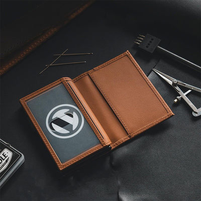 Credit Card Real Leather Automatic Pop Up Card Holder Wallet for Men and RFID Blocking