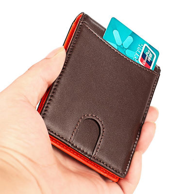 Package Weight 0.1kg Custom Bifold Genuine Leather Wallet with Money Clip and Slots