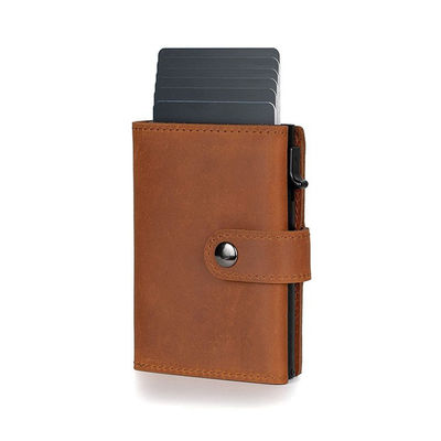 10cm*6.5cm*2cm Package Size Customizable and Durable Metal RFID Bifold Wallet for Men
