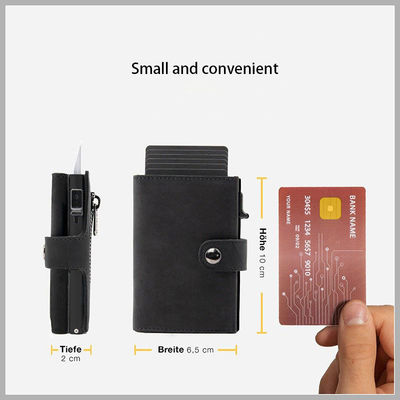 10cm*6.5cm*2cm Package Size Customizable and Durable Metal RFID Bifold Wallet for Men