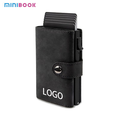 10cm*6.5cm*2cm Package Size Customizable and Durable Metal RFID Bifold Wallet for Men