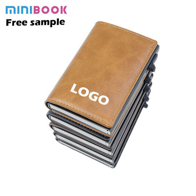 Colorful PU Magnet Card Name Promotion Wallet with RFID Blocking and Acceptable OEM ODM