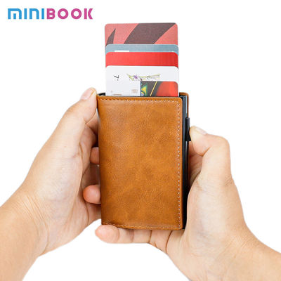 Colorful PU Magnet Card Name Promotion Wallet with RFID Blocking and Acceptable OEM ODM