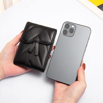 Genuine Leather Mini Cute Business Card Holder for Women Low MOQ Mix Models Advantage