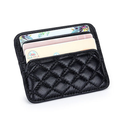 Sheepskin Women's Card Holder with Compact and Ultra-Thin Design Package Weight 0.07kg