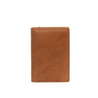 First-Layer Cowhide Credit Card Holder with Multiple Slots and Anti-Theft RFID Technology