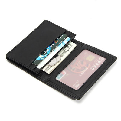 First-Layer Cowhide Credit Card Holder with Multiple Slots and Anti-Theft RFID Technology
