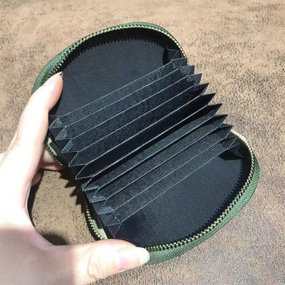 OEM/ODM Genuine Sheepskin Women's Compact Ultra-Thin Exquisite Rhombus Card Holder