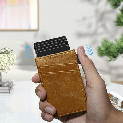 Mix Models Advantage Low MOQ GENUINE LEATHER Aluminum Metal Credit Card Holder for Men