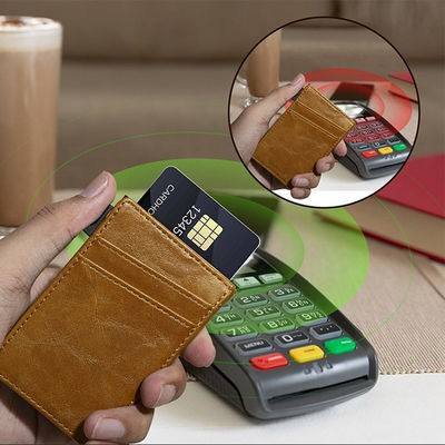 Mix Models Advantage Low MOQ GENUINE LEATHER Aluminum Metal Credit Card Holder for Men