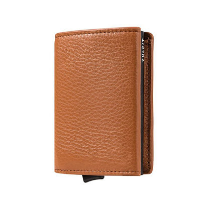 Minimalist Genuine Leather Rifid Credit Card Money Purse Bifold Card Holder Wallet For Men