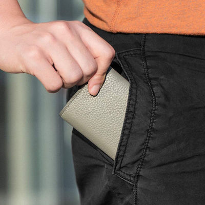 Minimalist Genuine Leather Rifid Credit Card Money Purse Bifold Card Holder Wallet For Men