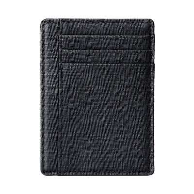 Lychee Pattern Genuine Leather Men Wallet Coin Purse Card Holder with Custom Logo