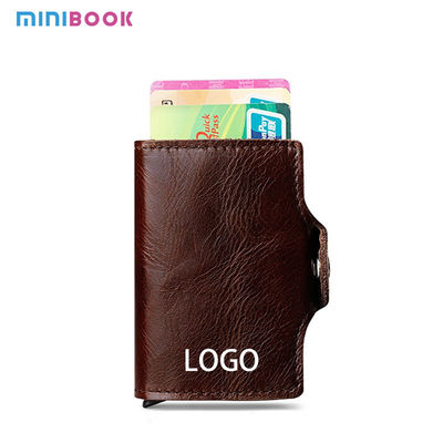 Effortless Card Access with Automatic Ejection and Genuine Leather RFID Card Holder