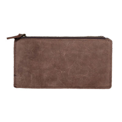 GENUINE LEATHER Men's Wallet with Multifunctional Pickup Bag Retro Crazy Horse Design