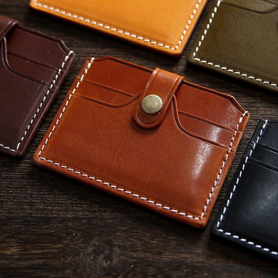 Genuine Leather Double-Layer Card Box for Credit Cards Automatic Ejection and Low MOQ