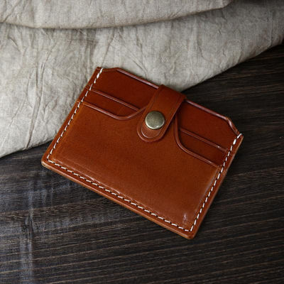Genuine Leather Double-Layer Card Box for Credit Cards Automatic Ejection and Low MOQ