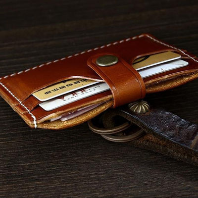 Genuine Leather Double-Layer Card Box for Credit Cards Automatic Ejection and Low MOQ