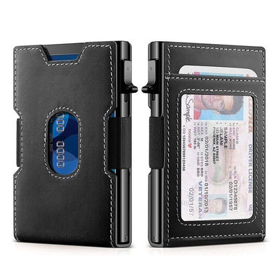 Package Size 10.3CM*6.5CM*1.5CM Slim Wallet Metal Wallet with Money Clip and RFID Blocking