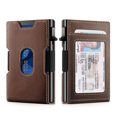 Package Size 10.3CM*6.5CM*1.5CM Slim Wallet Metal Wallet with Money Clip and RFID Blocking