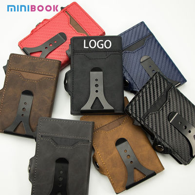 Tarjetero Para Hombre Auto Eject Pop Up Card Holder with Cash Clip 10.2CM*7.2CM*1.6CM