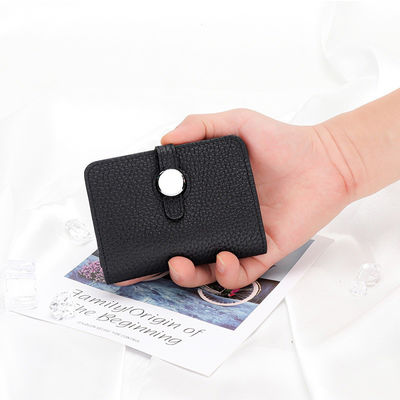 Low MOQ Mix Models Genuine Leather Slim Wallet Card Holder For Unisex Business Casual