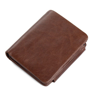 Multi-Function Large Capacity Men's Wallet in Retro Casual Style with RFID Protection