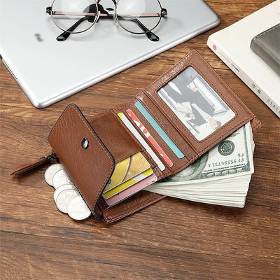 Transparent ID Window and Multiple Card Slots Men's Card Holder for Easy Organization
