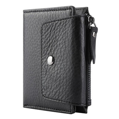 Transparent ID Window and Multiple Card Slots Men's Card Holder for Easy Organization