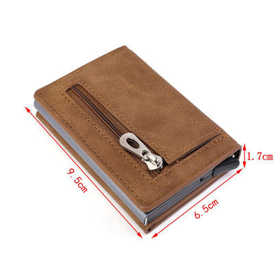 Fashion Style Multifunctional Metal Card Holder Men's Business Wallet with Custom Logo