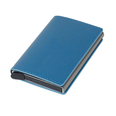OEM/ODM Custom Logo Business Credit Card Holder with RFID Blocking and Pop Up Design