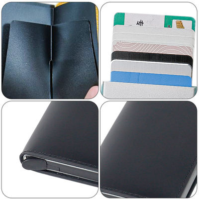 OEM/ODM Custom Logo Business Credit Card Holder with RFID Blocking and Pop Up Design