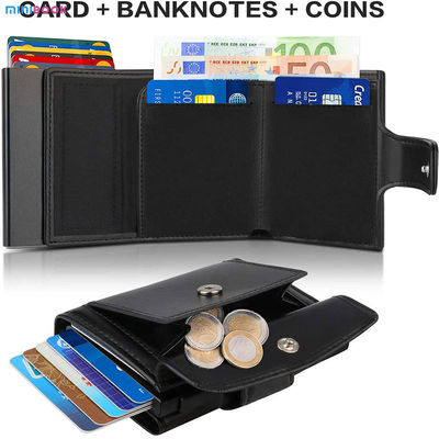 Low MOQ Mix Models Minibook Crazy Horse Wallet For Men Bifold PU Leather Vintage Bag